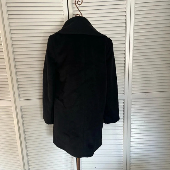 Cole Hahn coat black alpaca wool jacket pea coat 8 - Picture 4 of 13